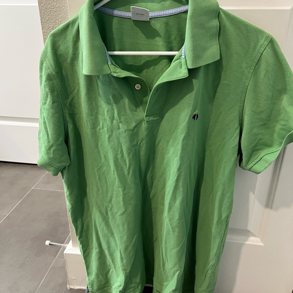 Green Polo Shirt with Logo